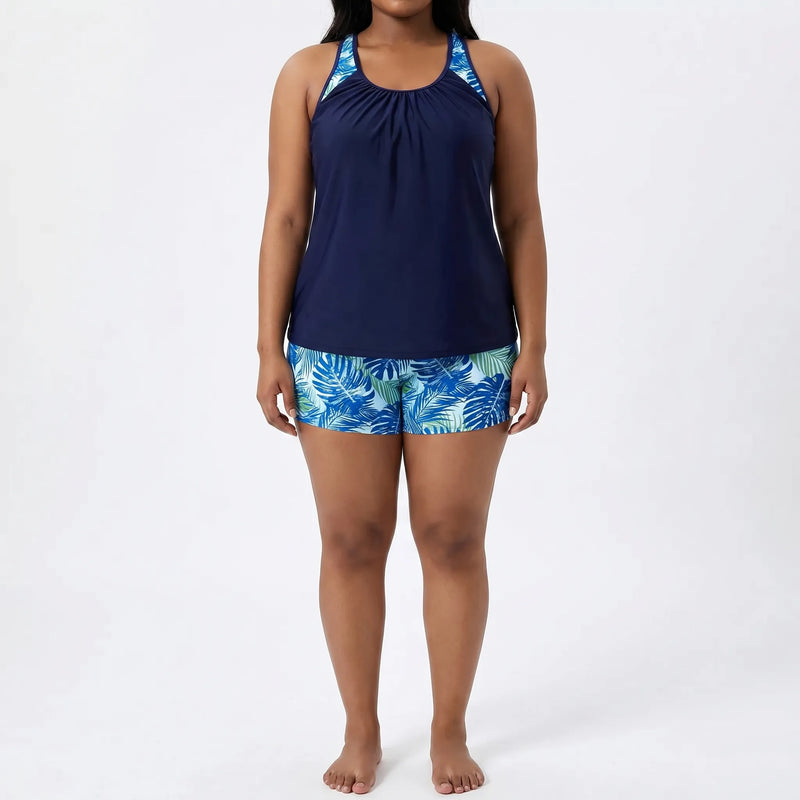 Plus Size Bikini Damen Mit Tropical-Print - Raquel