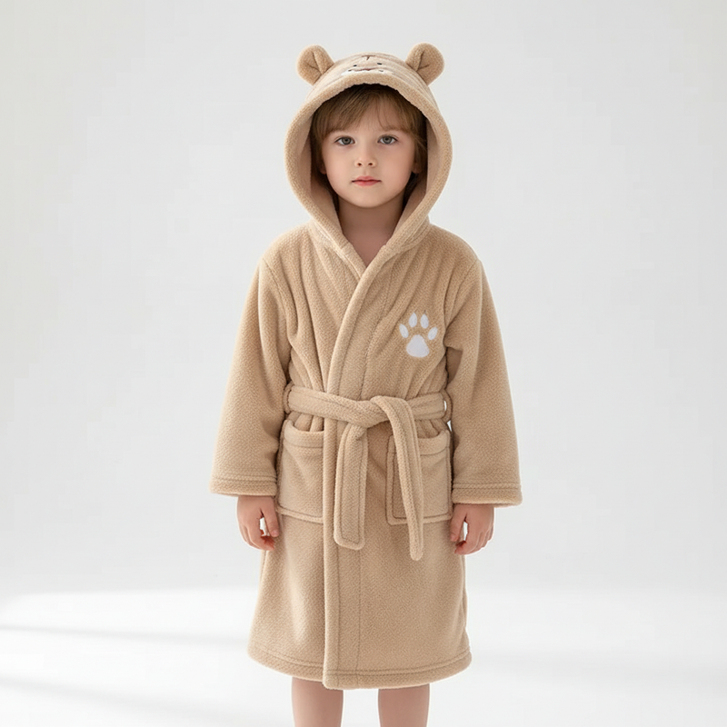 Plüschiger Kindermorgenmantel - CozyWrap