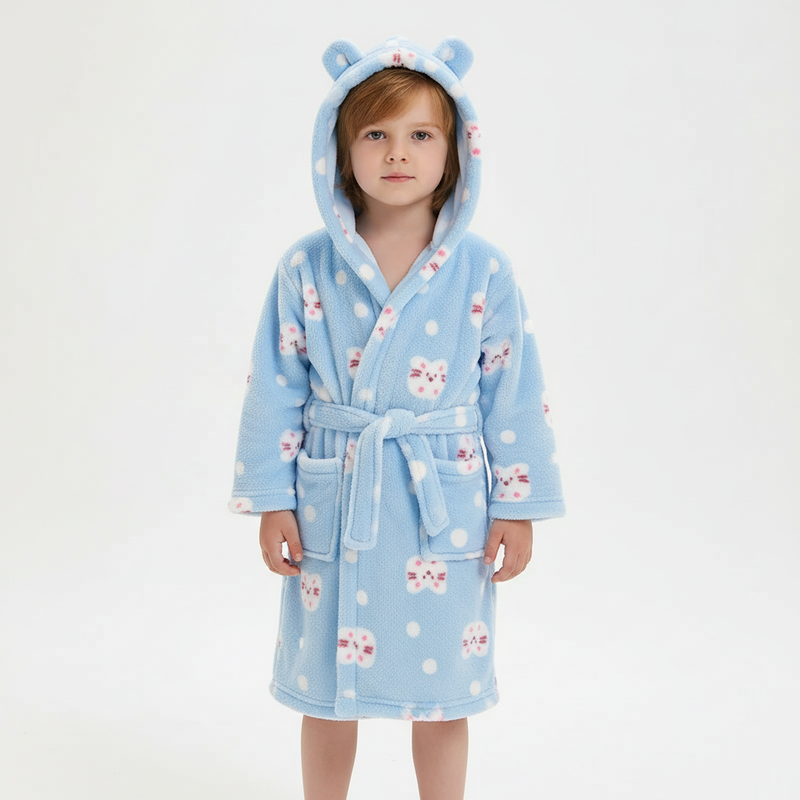 Plüschiger Kindermorgenmantel - CozyWrap