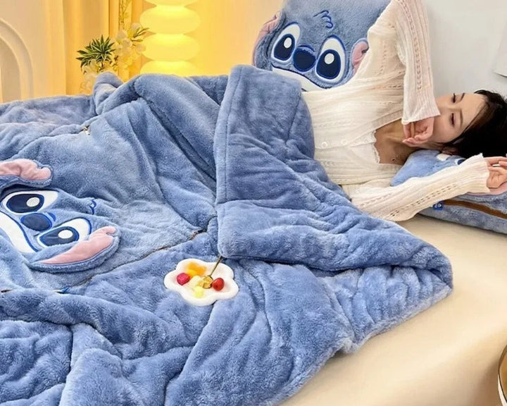 Luxus Cartoon Decken- und Kissen-Set – Nomi