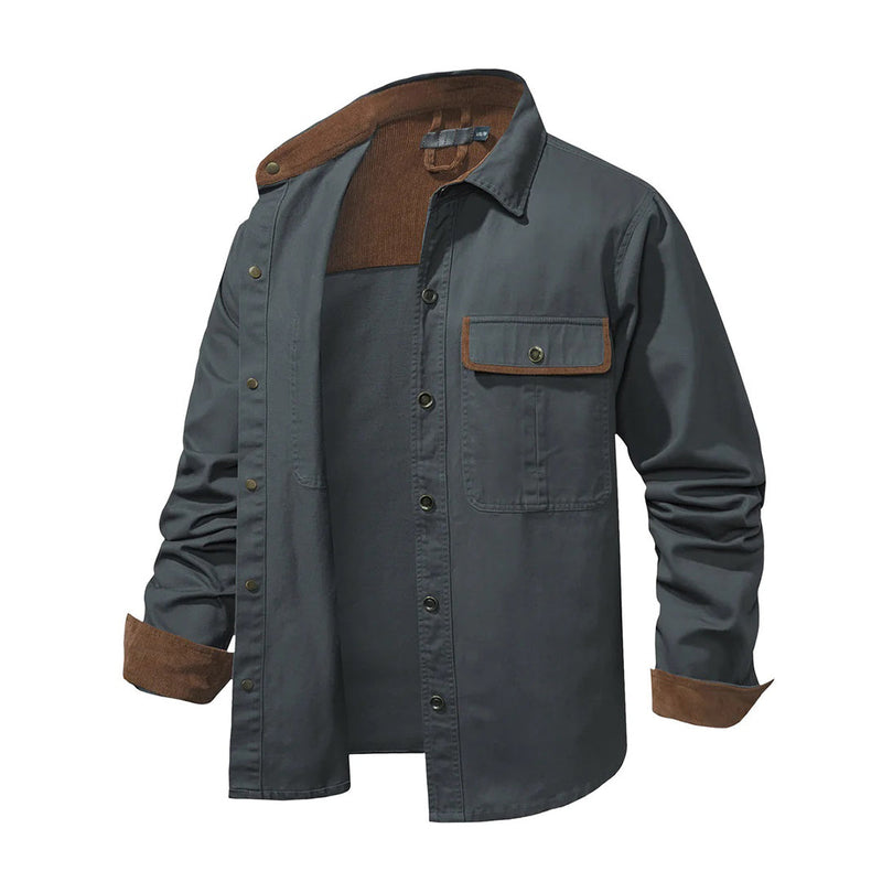Stylisches Herrenhemd mit kontrastierenden Details – Ruben