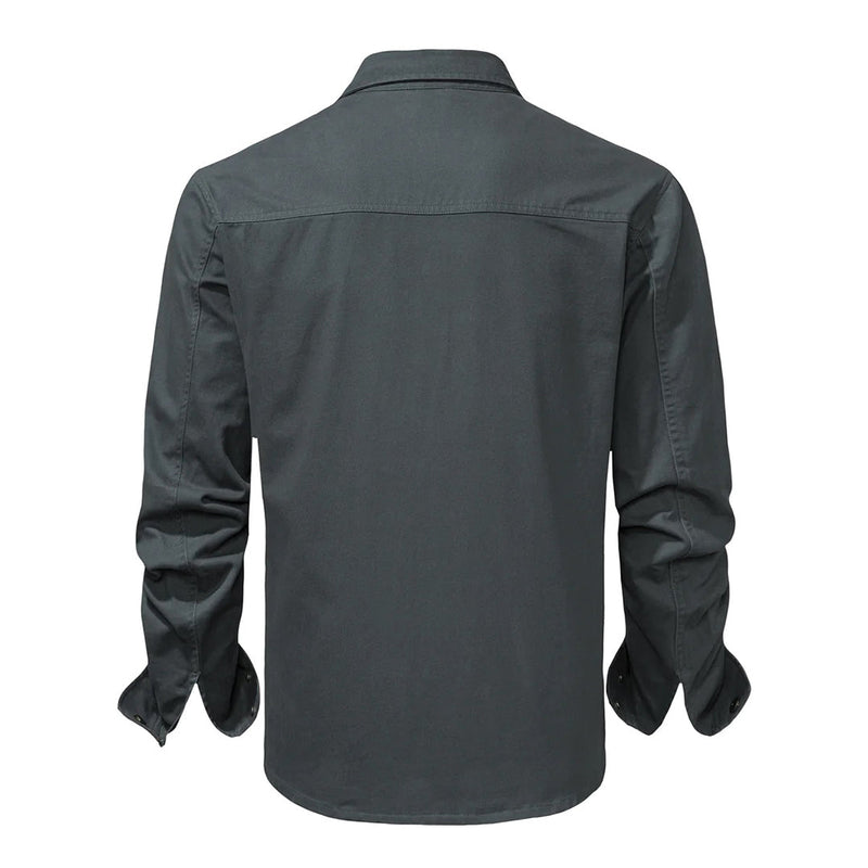 Stylisches Herrenhemd mit kontrastierenden Details – Ruben