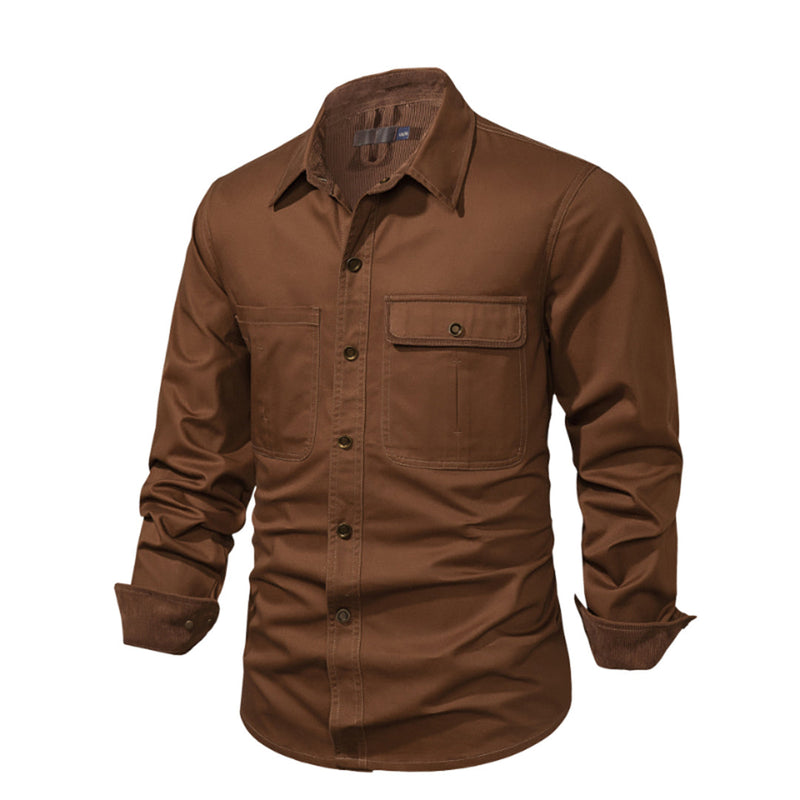 Stylisches Herrenhemd mit kontrastierenden Details – Ruben