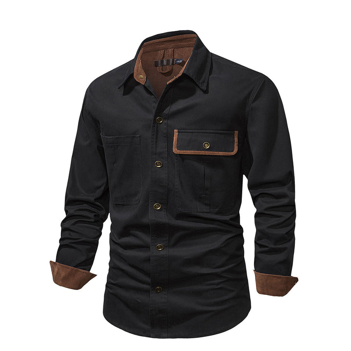 Stylisches Herrenhemd mit kontrastierenden Details – Ruben