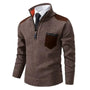 Herren Pullover mit Edge-Zipper-Neck und langem Arm – Cedric