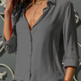 Fließende Hemdbluse mit Knopfleiste – Selin