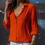 Fließende Hemdbluse mit Knopfleiste – Selin