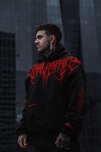 Oversized schwerer Hoodie mit Druck – Damon