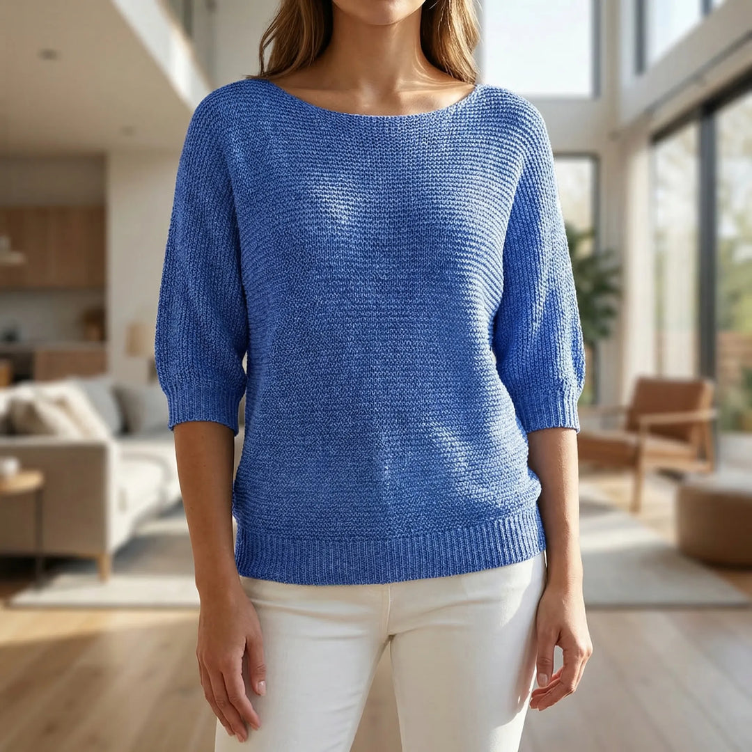 Relaxed Fit Batwing Sleeve Jumper - Janet