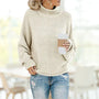Relaxed Roll-Neck Knitted Jumper For Women - Nellie