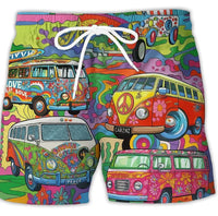 Retro Print Drawstring Swim Shorts - Caleb