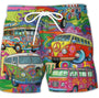 Retro Print Drawstring Swim Shorts - Caleb