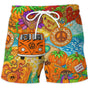 Retro Print Drawstring Swim Shorts - Caleb