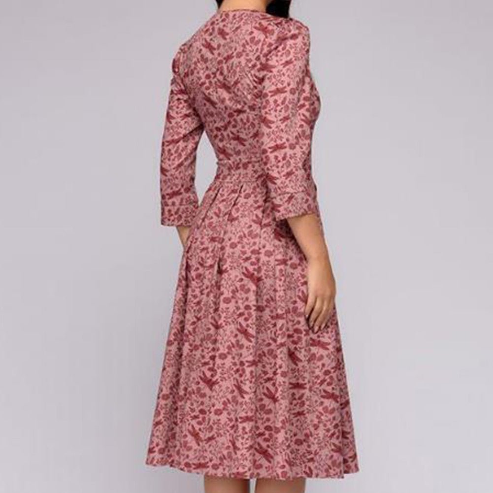 Retro Kleid mit Blumenmuster – Florina