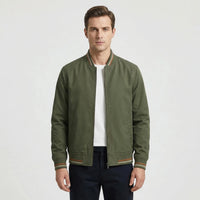 Ribbed Trim Men's Bomber Jacket - Virgil