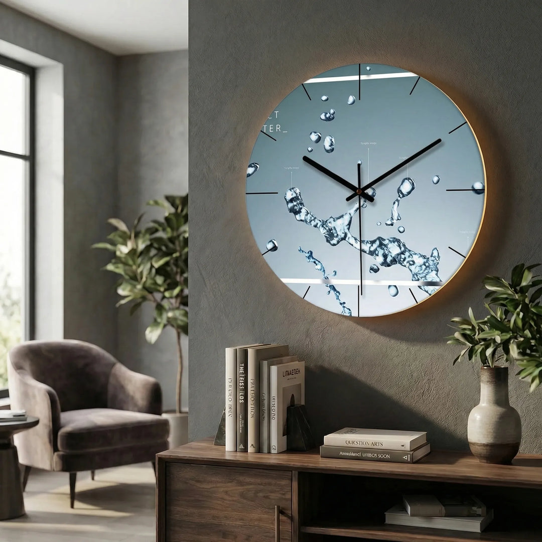 Runde, Moderne Wanduhr - LuminaraClock