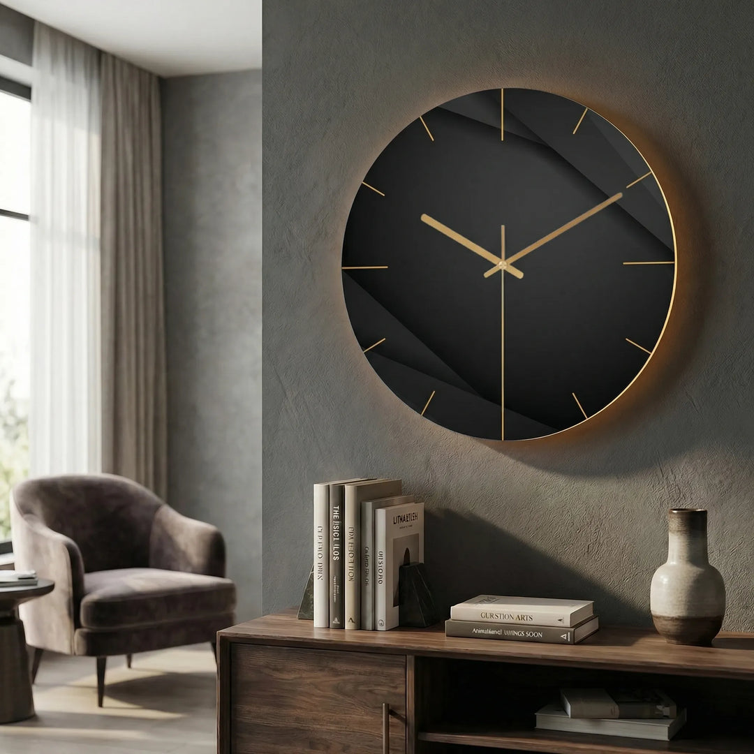 Runde, Moderne Wanduhr - LuminaraClock