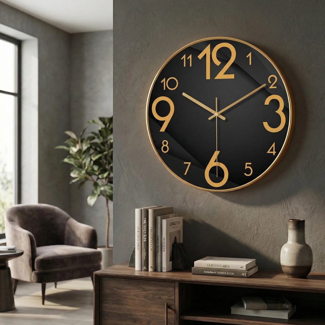 Runde, Moderne Wanduhr - LuminaraClock