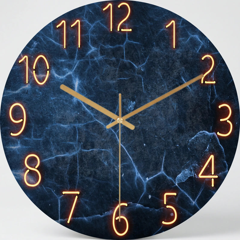 Runde, Moderne Wanduhr - LuminaraClock