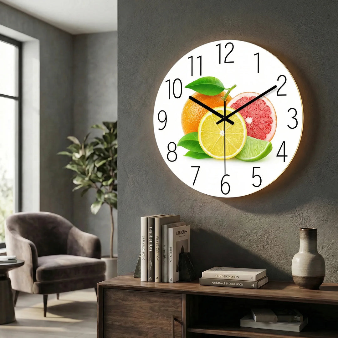 Runde, Moderne Wanduhr - LuminaraClock