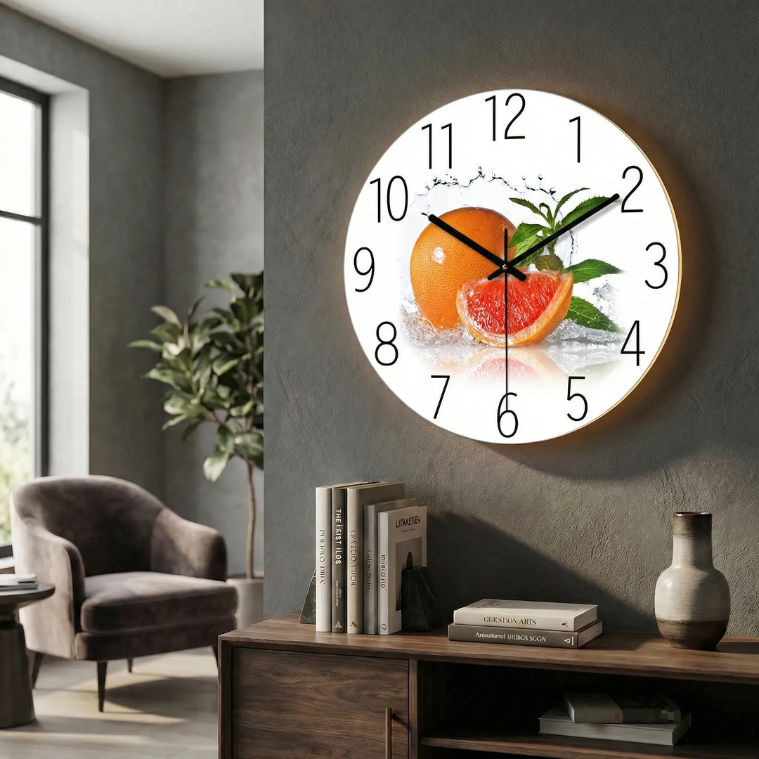 Runde, Moderne Wanduhr - LuminaraClock