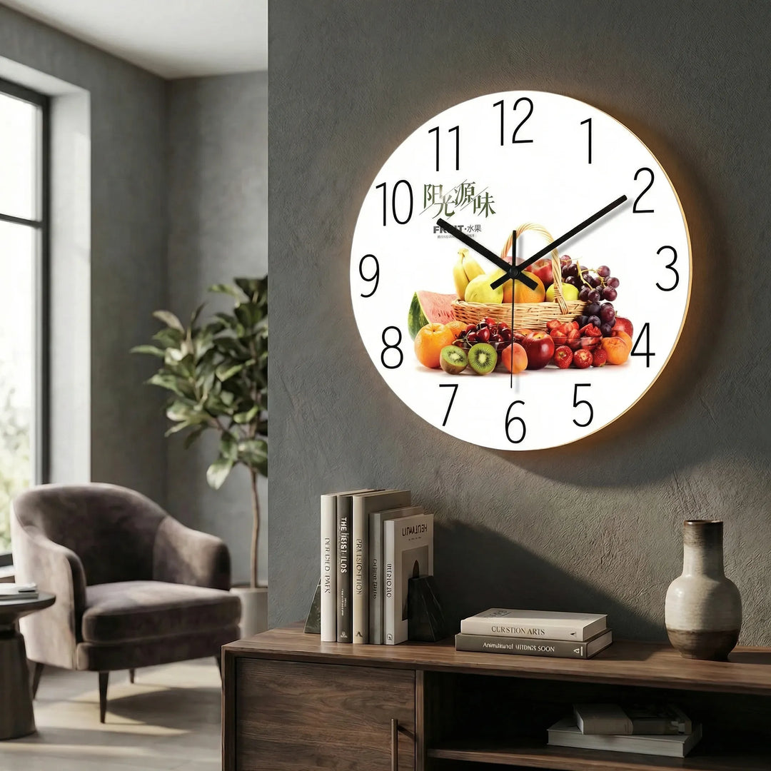 Runde, Moderne Wanduhr - LuminaraClock