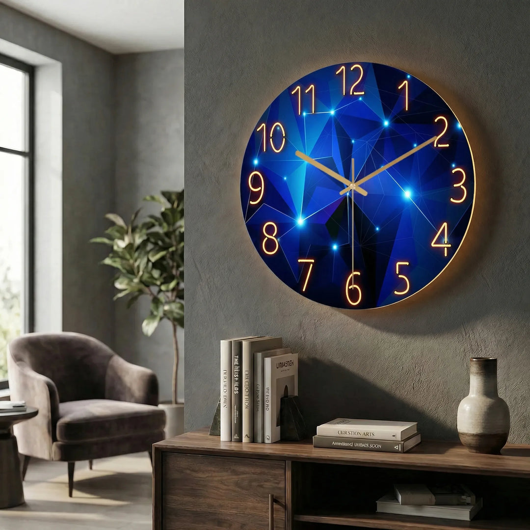 Runde, Moderne Wanduhr - LuminaraClock