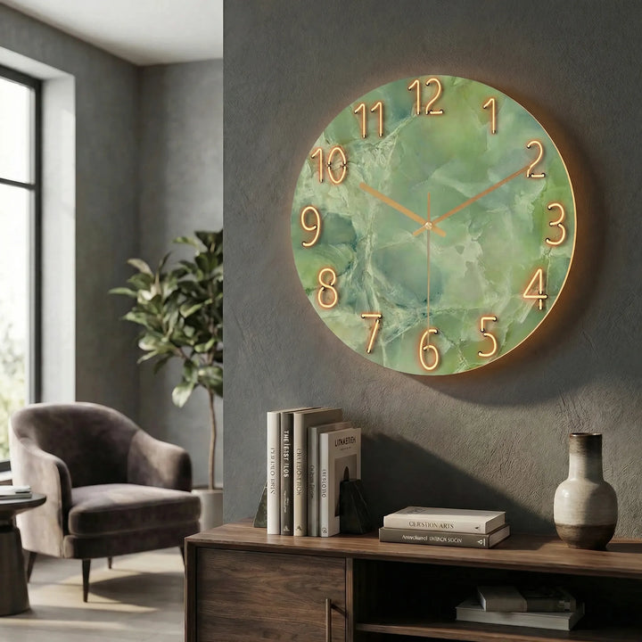 Runde, Moderne Wanduhr - LuminaraClock