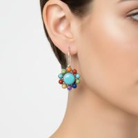 Runde Ohrringe Mit Details - TurquoiseBliss