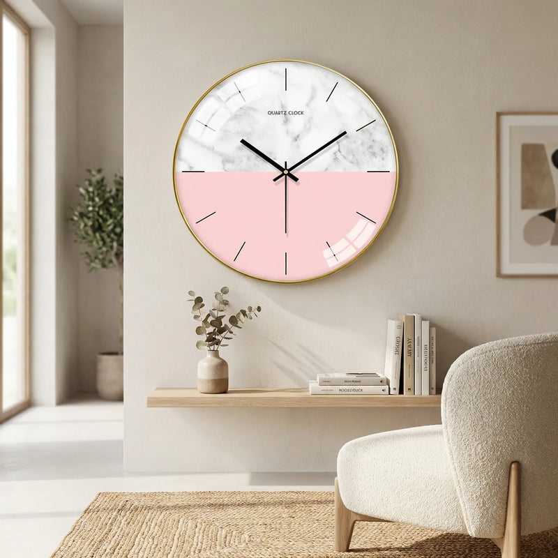 Runde Wanduhr Im Minimalistischen Stil - NordelleClocka