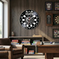 Runde Wanduhr Mit Dart-Motiv - Dartorio