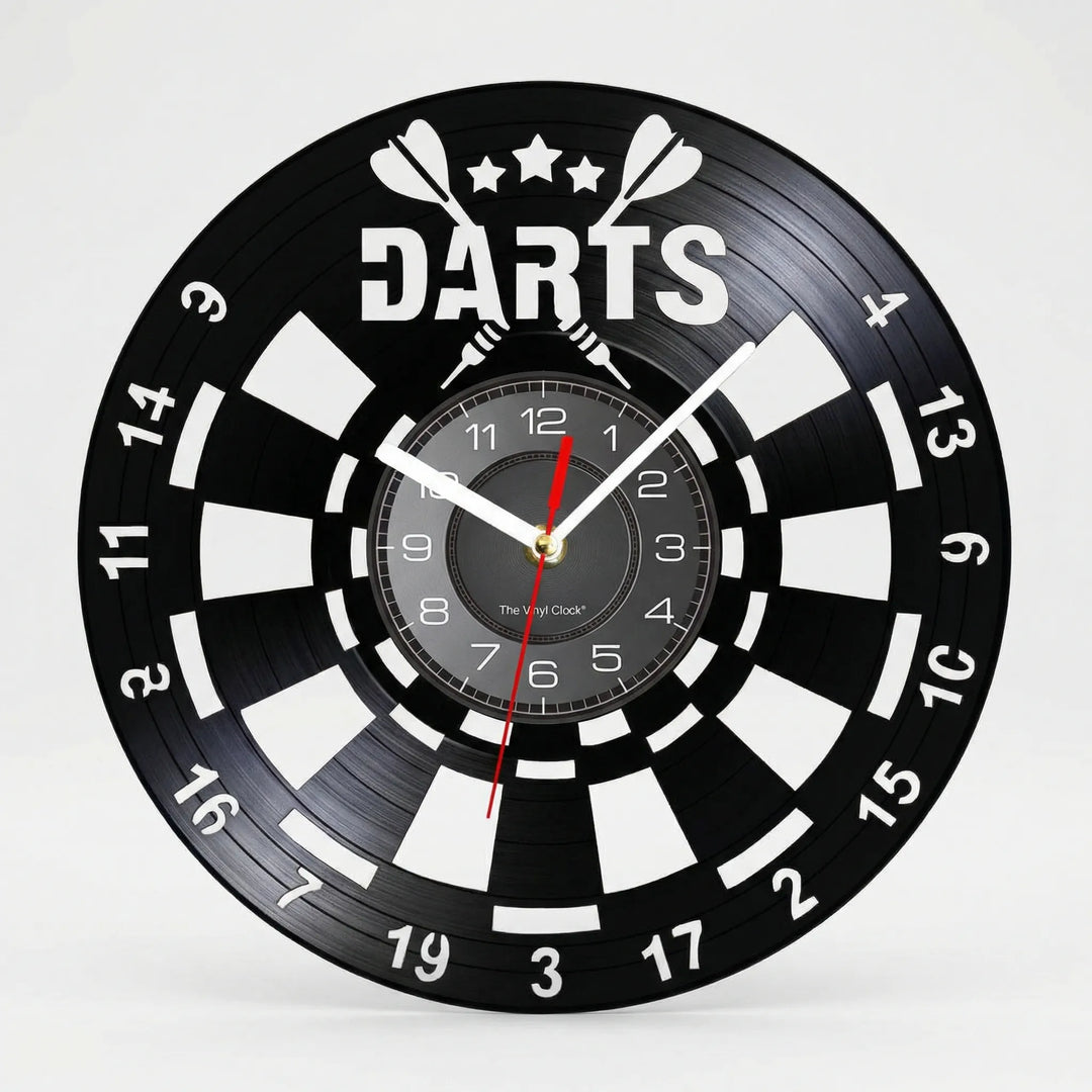 Runde Wanduhr Mit Dart-Motiv - Dartorio
