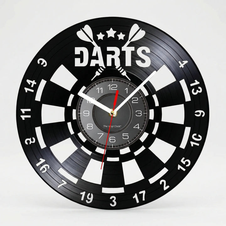 Runde Wanduhr Mit Dart-Motiv - Dartorio
