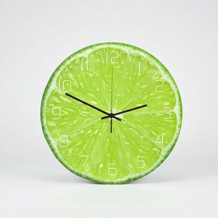 Runde Wanduhr Mit Fruchtmotiv - KiwiLume