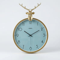 Runde Wanduhr Mit Hirschkopf-Detail - Auraldeer
