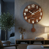 Runde Wanduhr Mit Pendel - LumaClocko