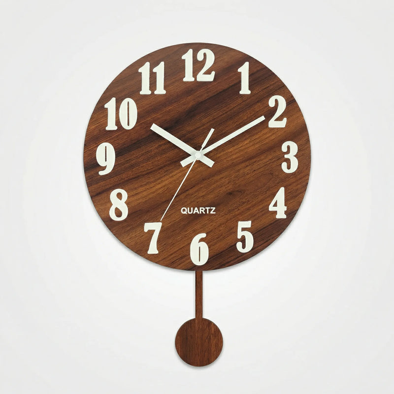 Runde Wanduhr Mit Pendel - LumaClocko