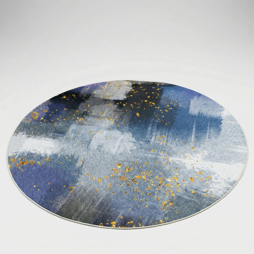 Runder Abstrakter Boho-Teppich - Auralune