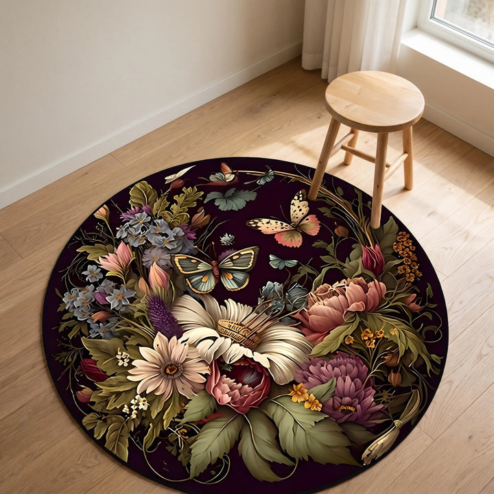 Runder Deko-Teppich - Floravelle