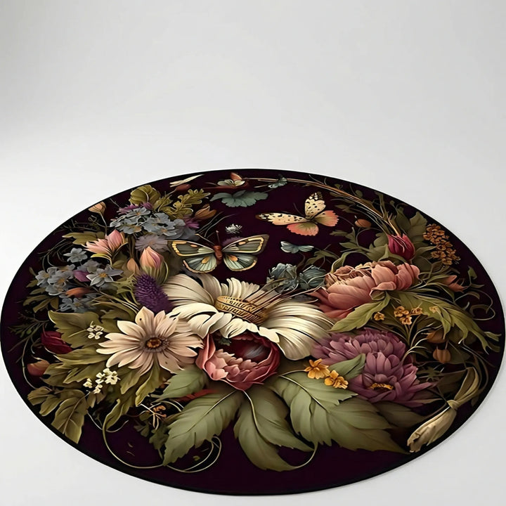 Runder Deko-Teppich - Floravelle