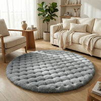 Runder Flauschiger Teppich - Plushory