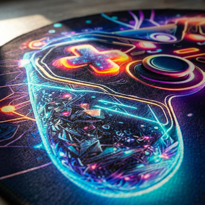 Runder Gaming-Teppich - Neonexus
