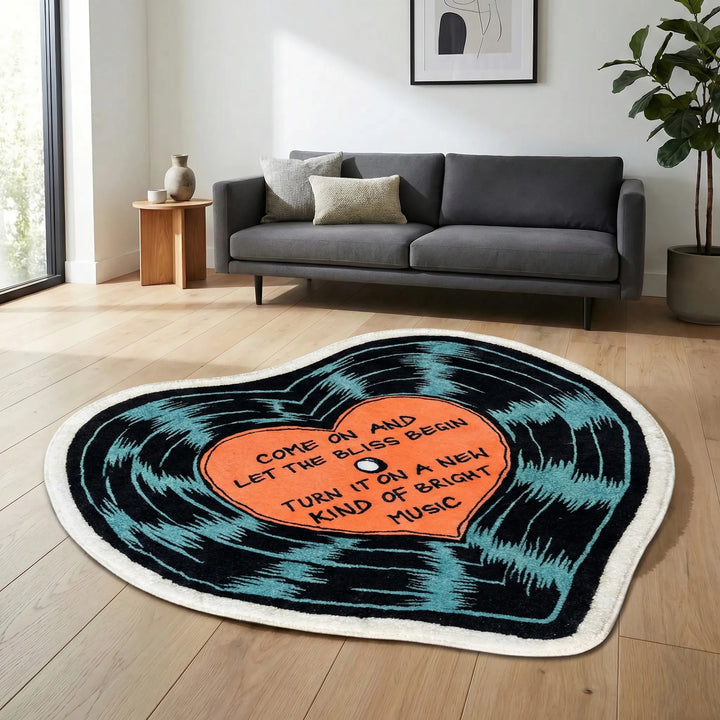 Runder Schallplatten-Teppich - Groovette