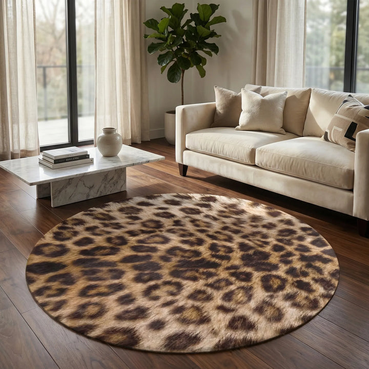 Runder Teppich Mit Muster - Leopura