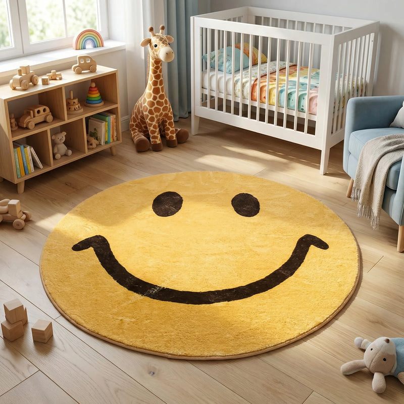 Runder Teppich Mit Smiley - Smilori