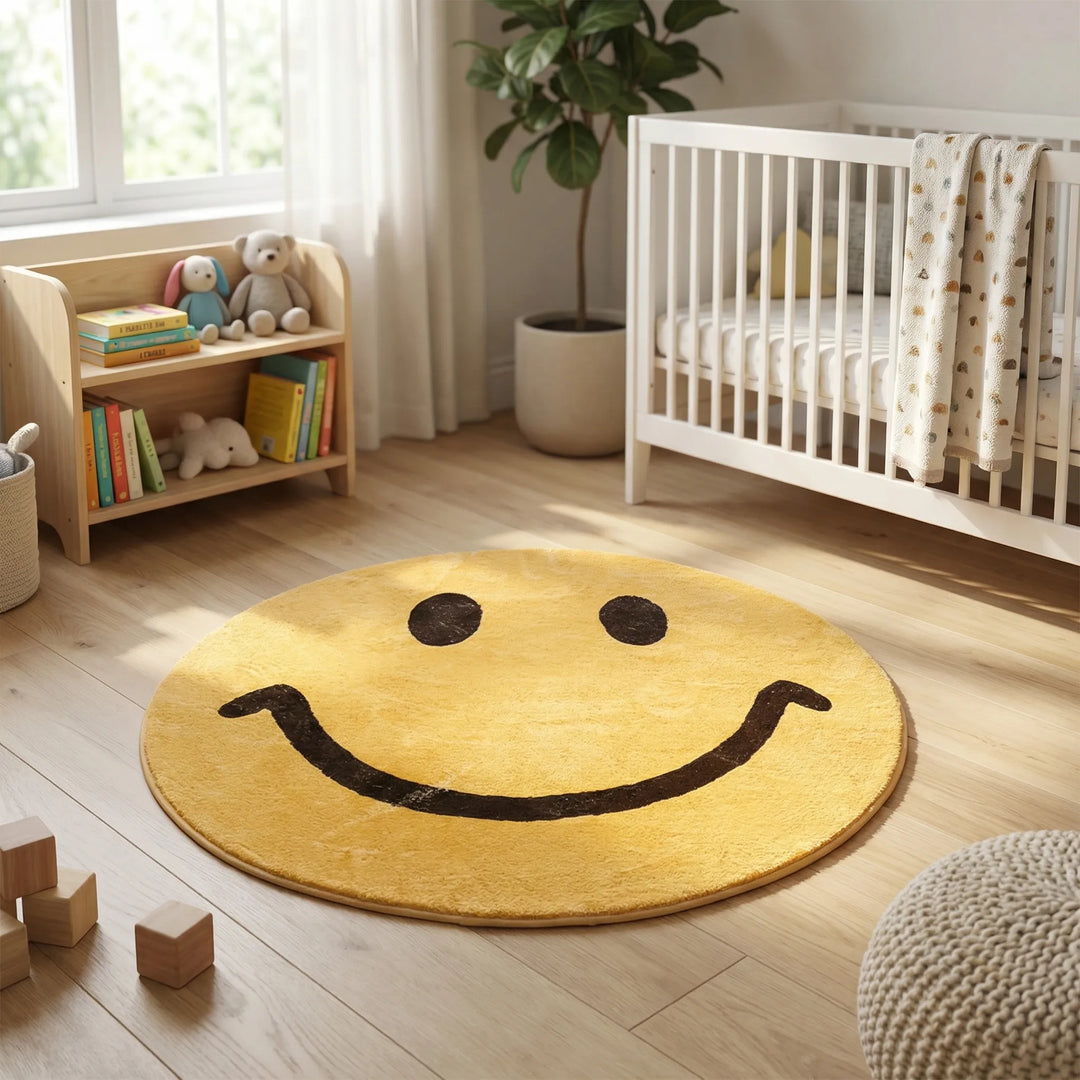 Runder Teppich Mit Smiley - Smilori