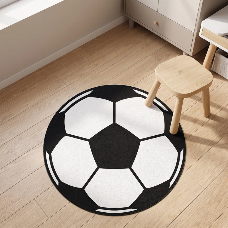 Runder Teppich Mit Sportmotiv - Kickora