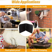 Faltbarer Edelstahl-Fett-Spritzschutz 2-seitiger Öl-Schutz – CookShield