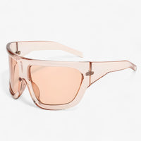 Oversized Steampunk-Sportsonnenbrille mit Wraparound-Design – Ignix