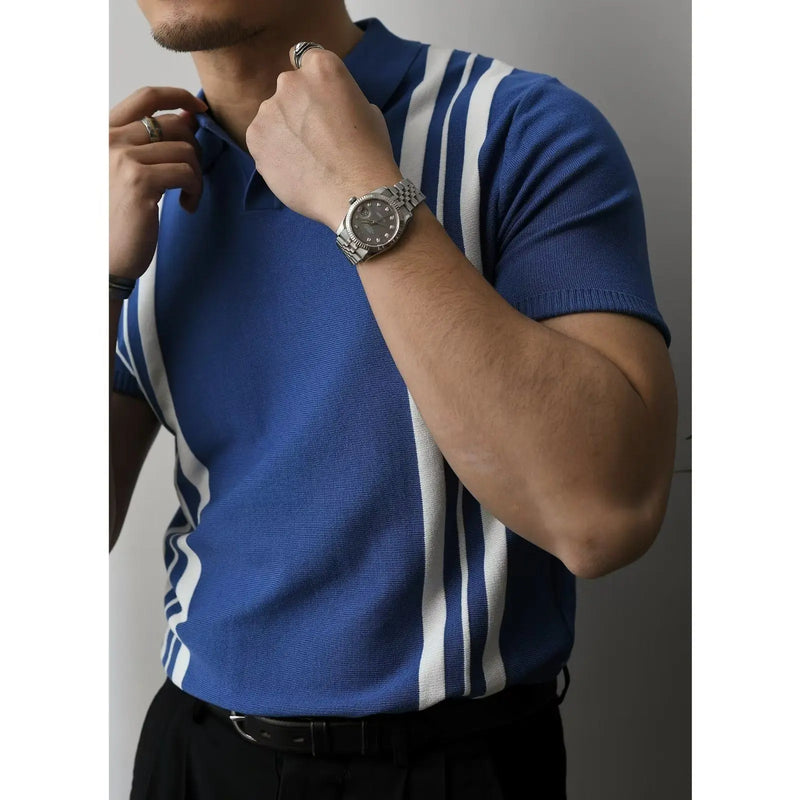 Slim Fit Herren-Poloshirt mit Reißverschluss – Fabrizio